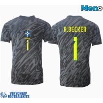 Brazil Alisson Becker #1 Goalkeeper Replica Away Shirt Copa America 2024 Short Sleeve